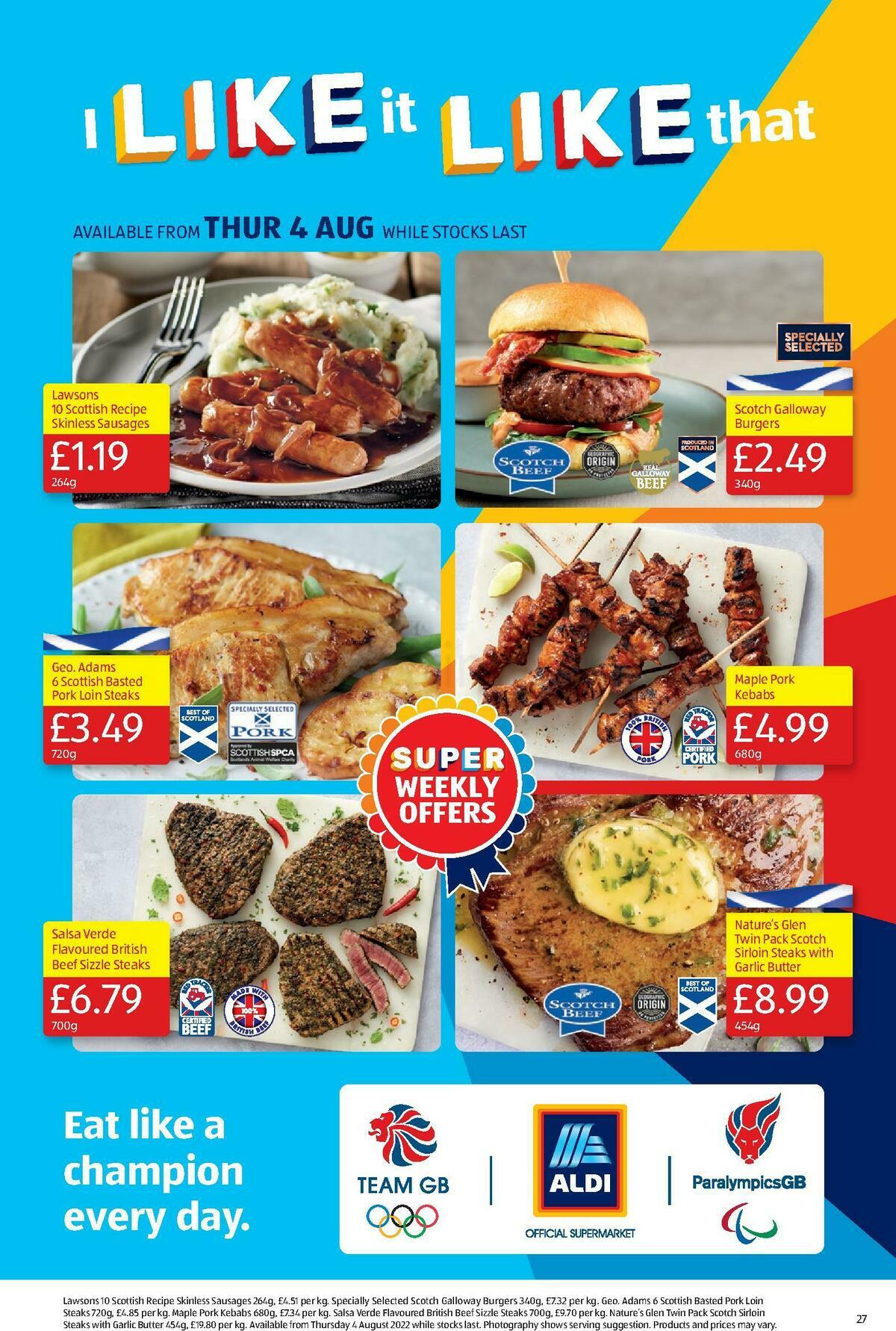 ALDI Scottish Offers from 31 July