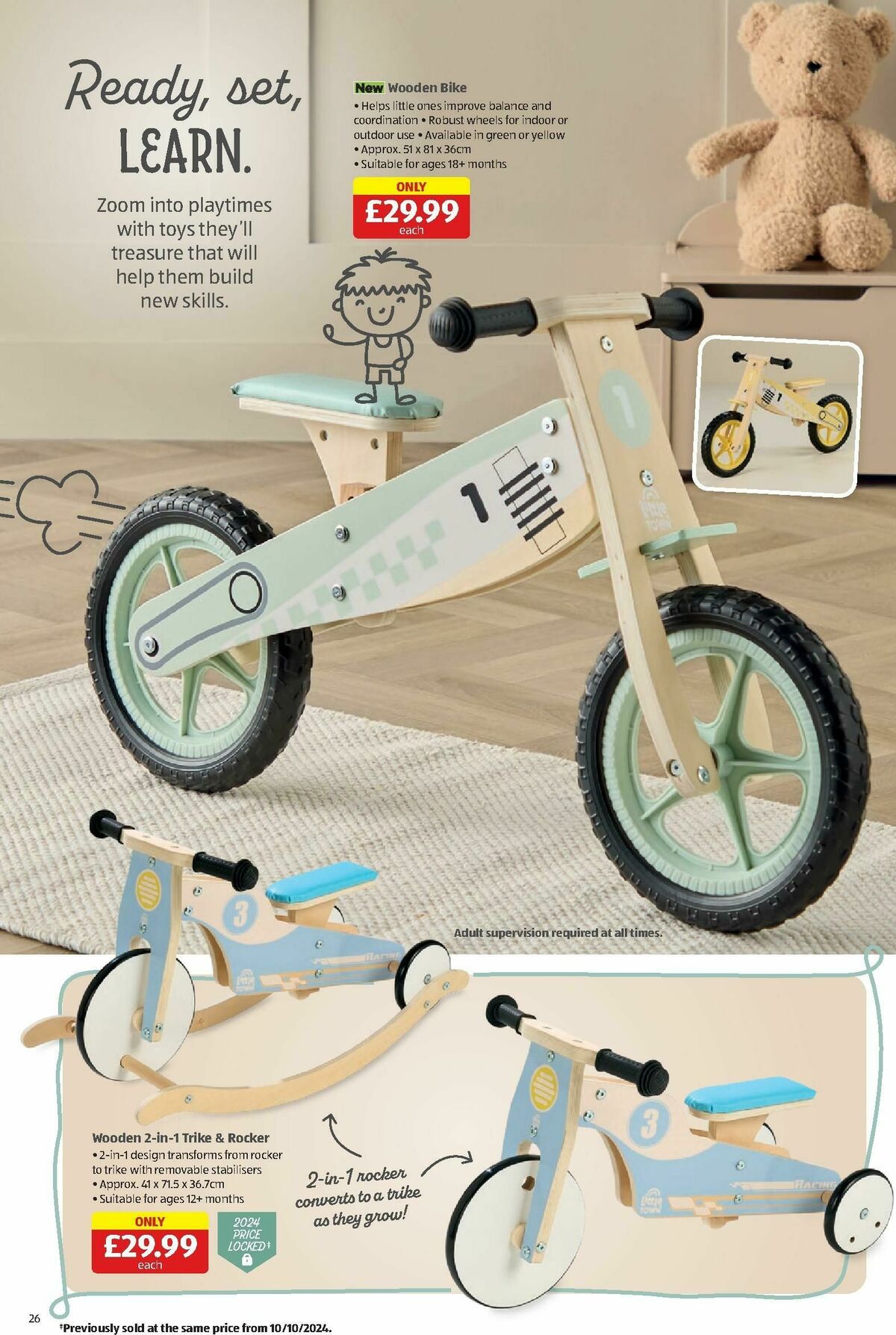 ALDI The Wooden Toy Event Offers from 23 October