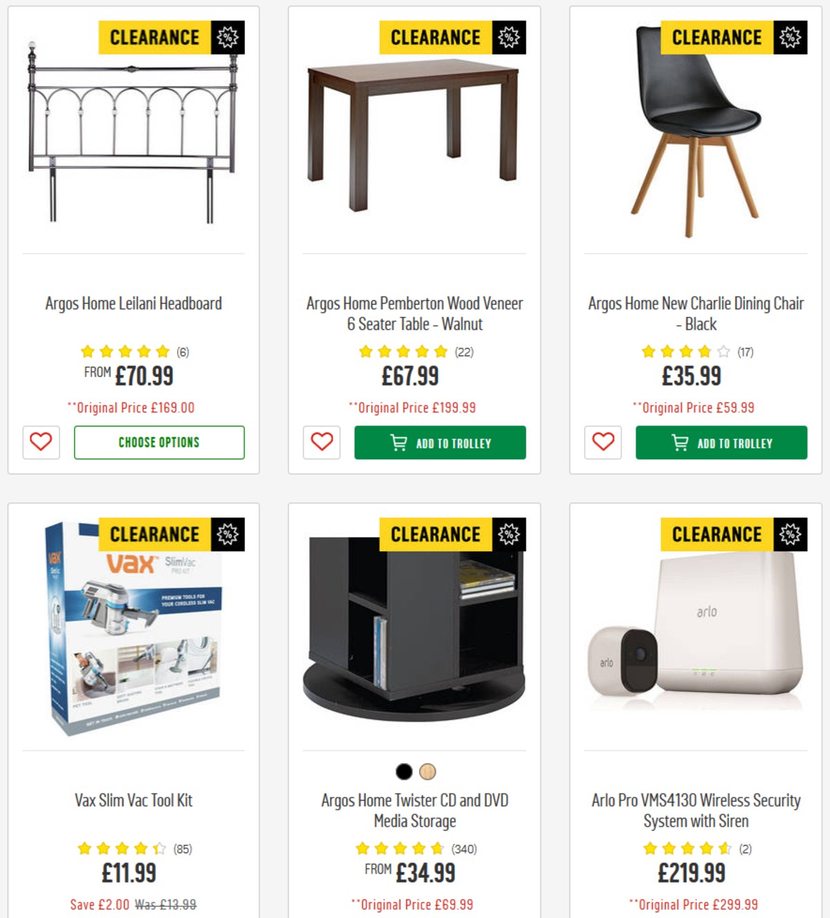 Argos Offers from 19 March