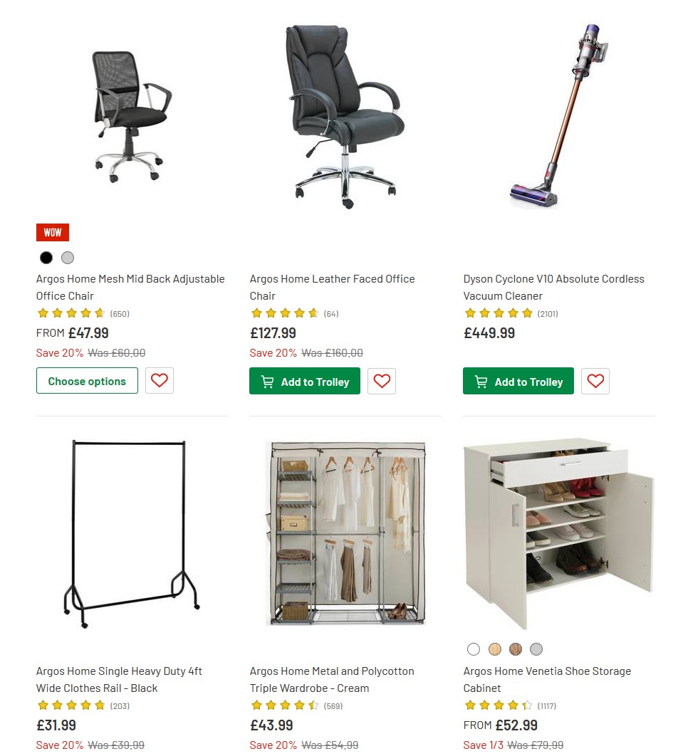 Argos Offers from 28 May