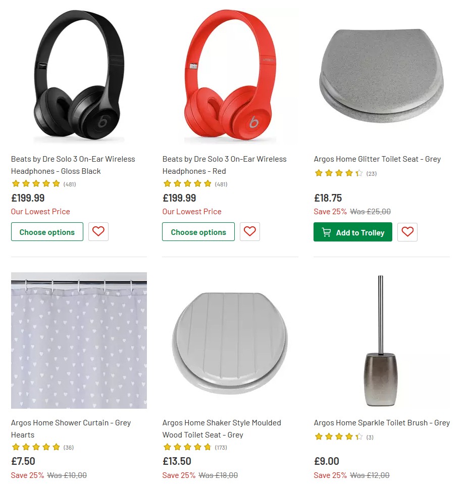 Argos Offers from 25 June