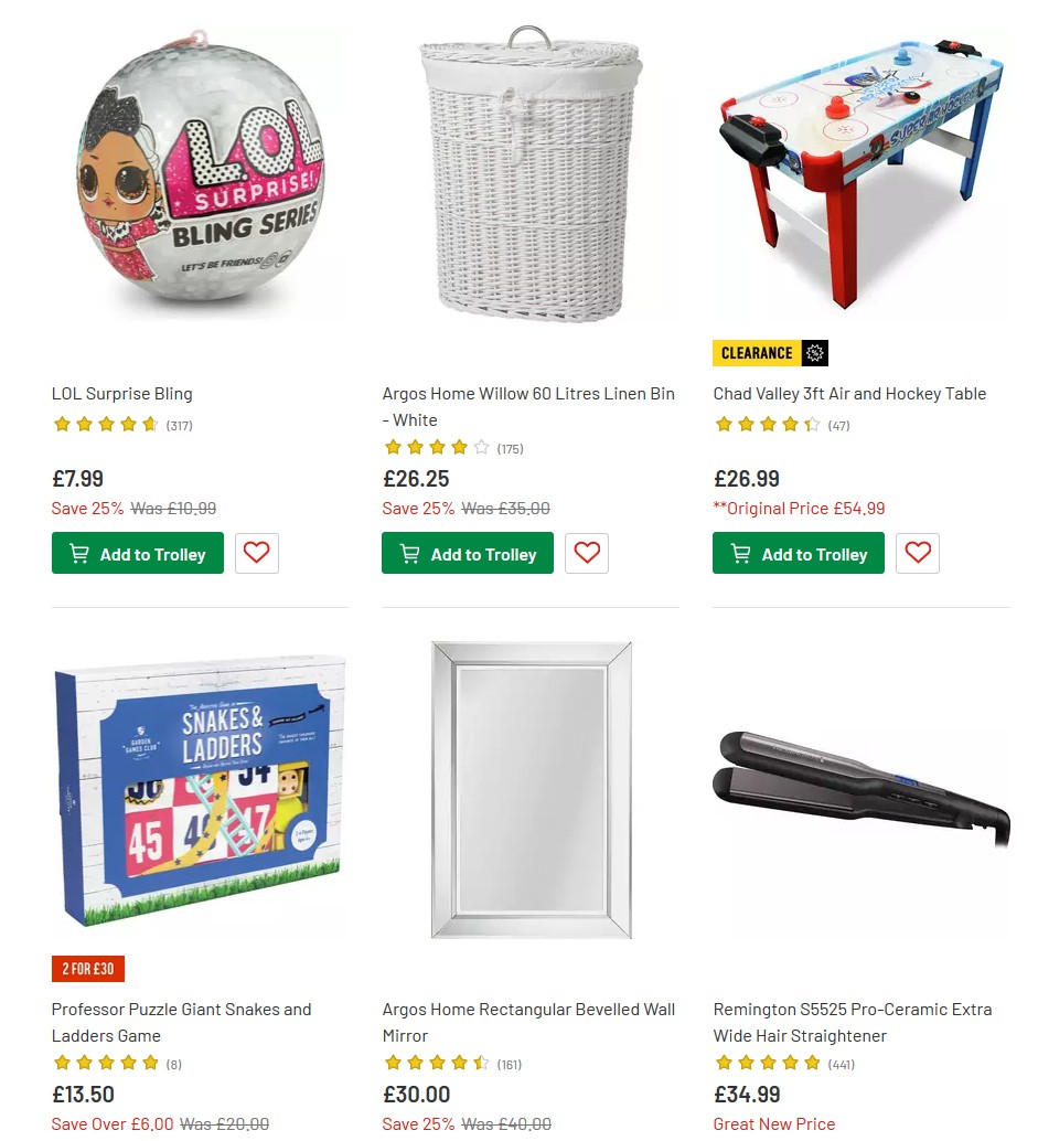 Argos Offers from 25 June
