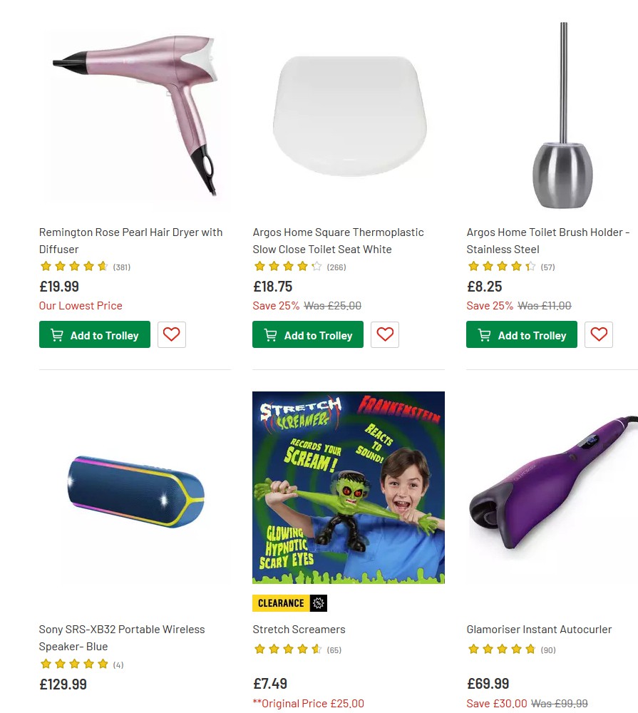 Argos Offers from 25 June