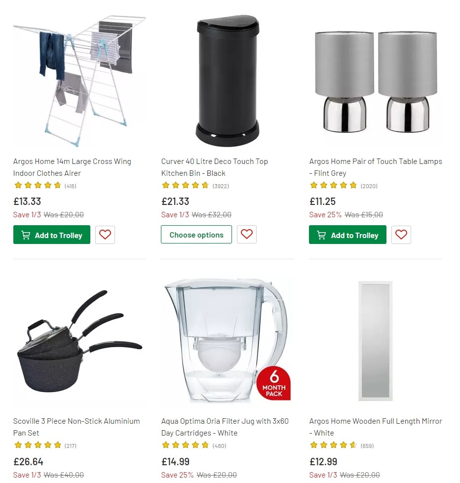 Argos Offers from 2 July