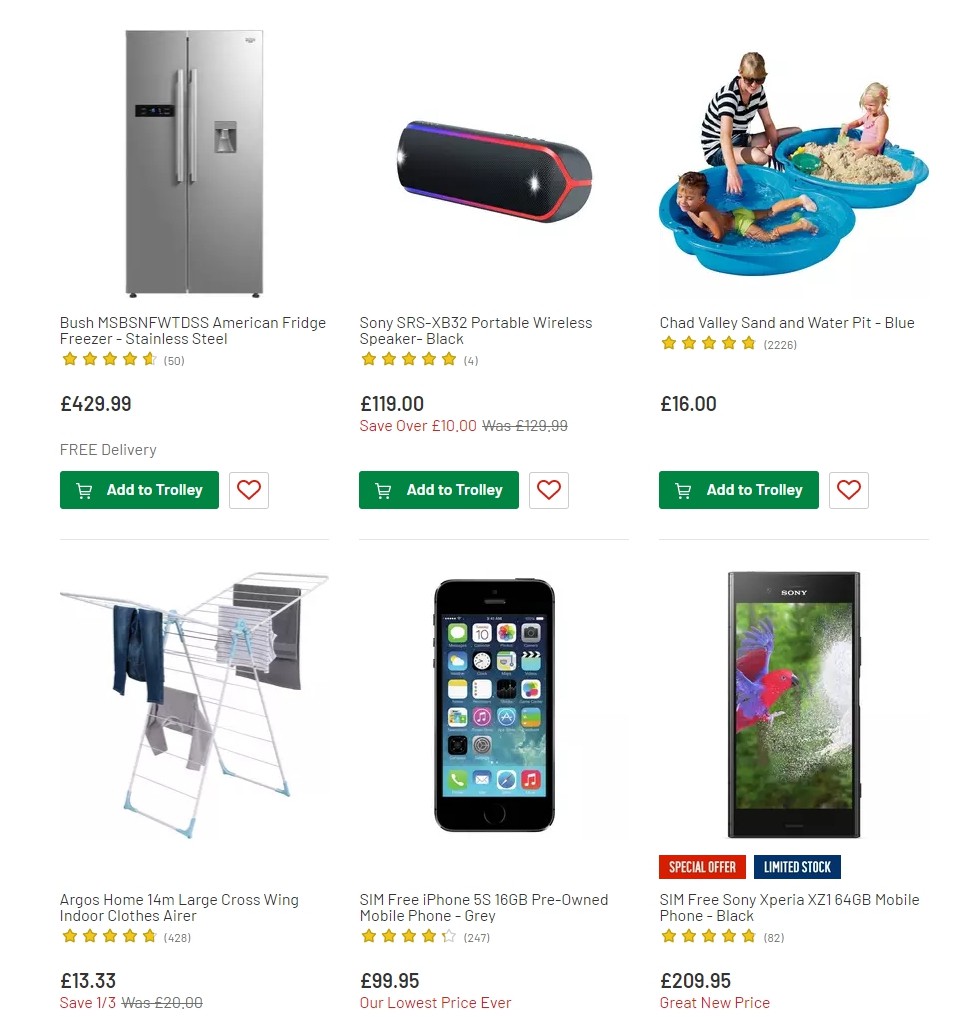 Argos Offers from 9 July