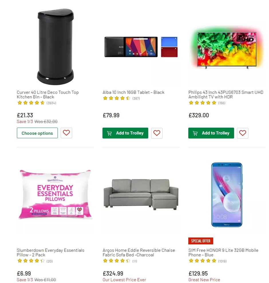 Argos Offers from 9 July