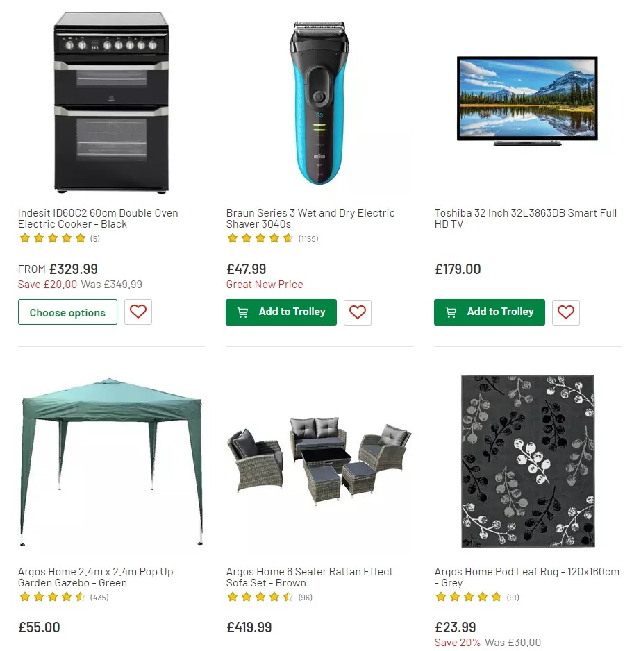 Argos Offers from 9 July