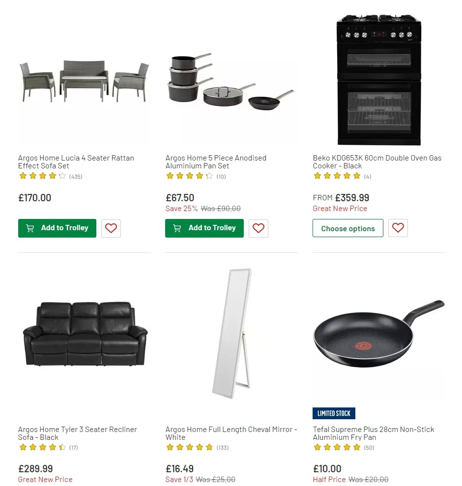 Argos Offers from 9 July