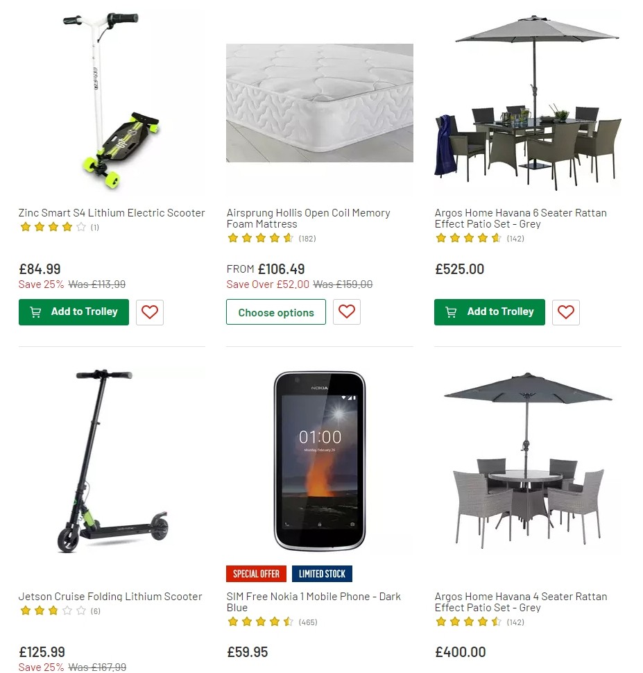 Argos Offers from 9 July