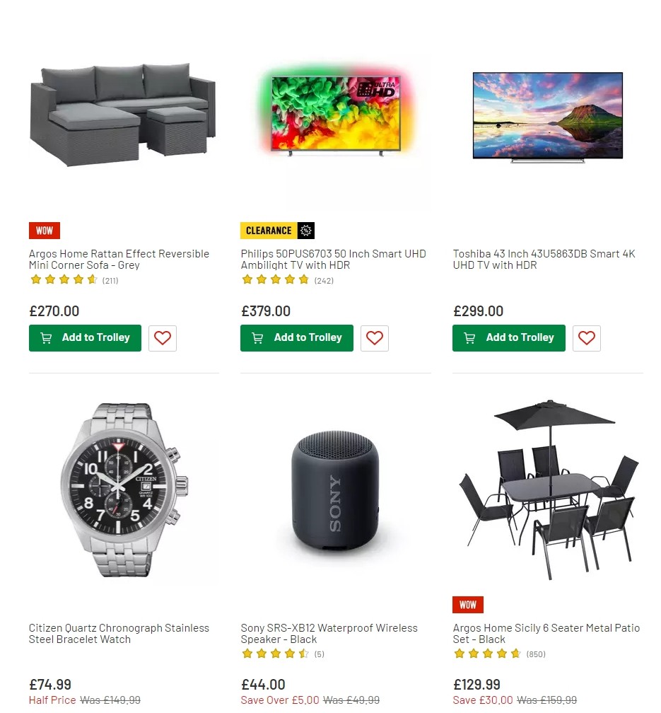 Argos Offers from 9 July