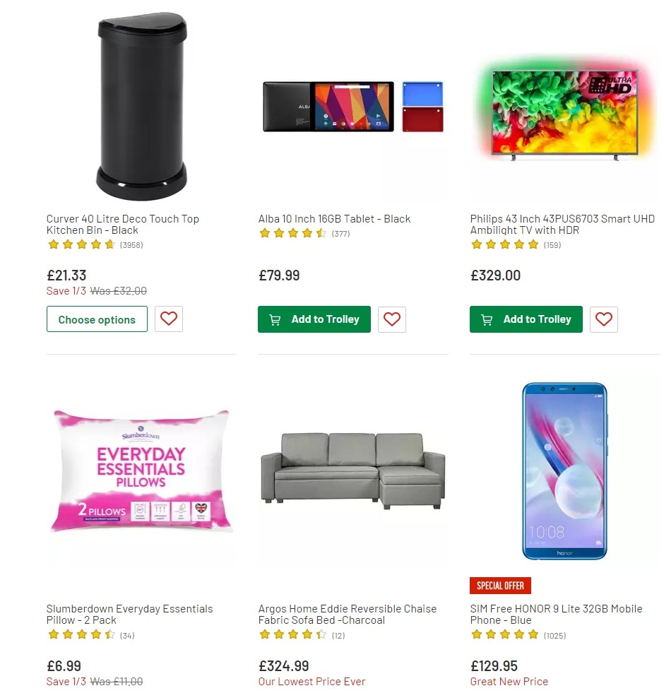 Argos Offers from 16 July