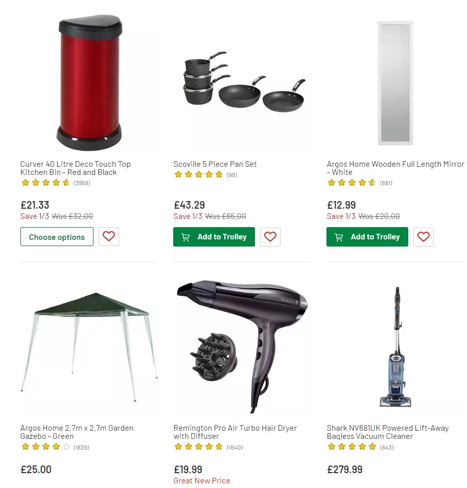 Argos Offers from 16 July