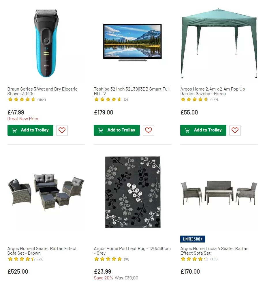 Argos Offers from 16 July