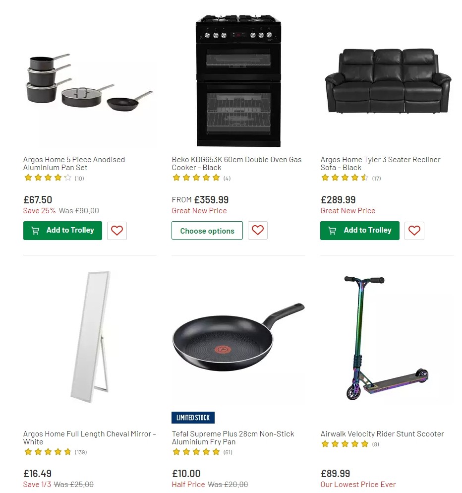 Argos Offers from 16 July