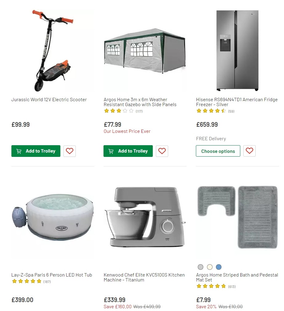 Argos Offers from 16 July