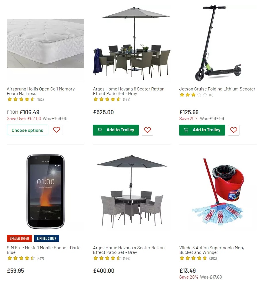 Argos Offers from 16 July