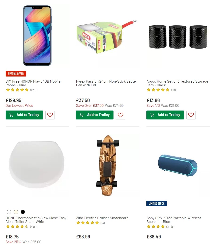 Argos Offers from 16 July
