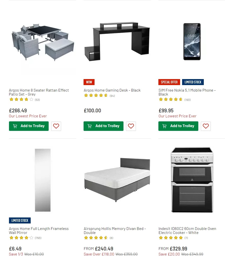 Argos Offers from 16 July