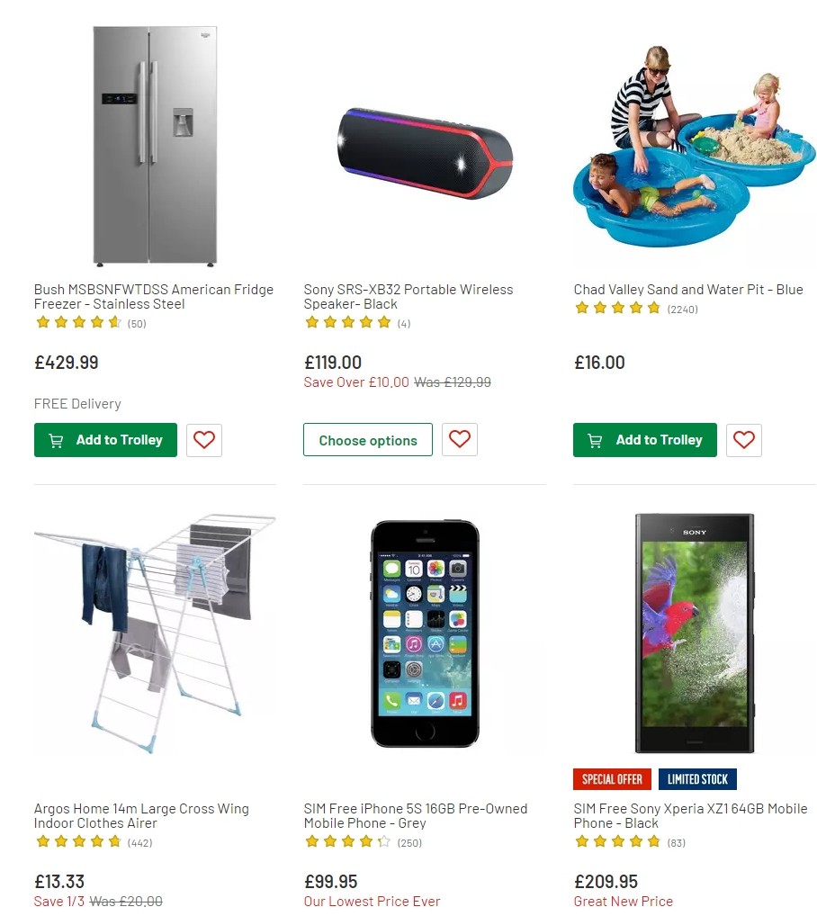 Argos Offers from 16 July