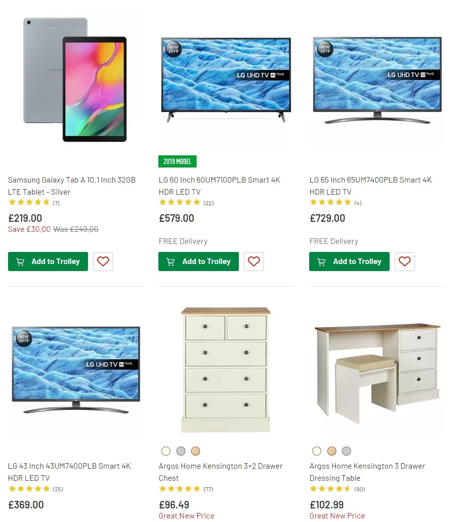 Argos Offers from 27 August
