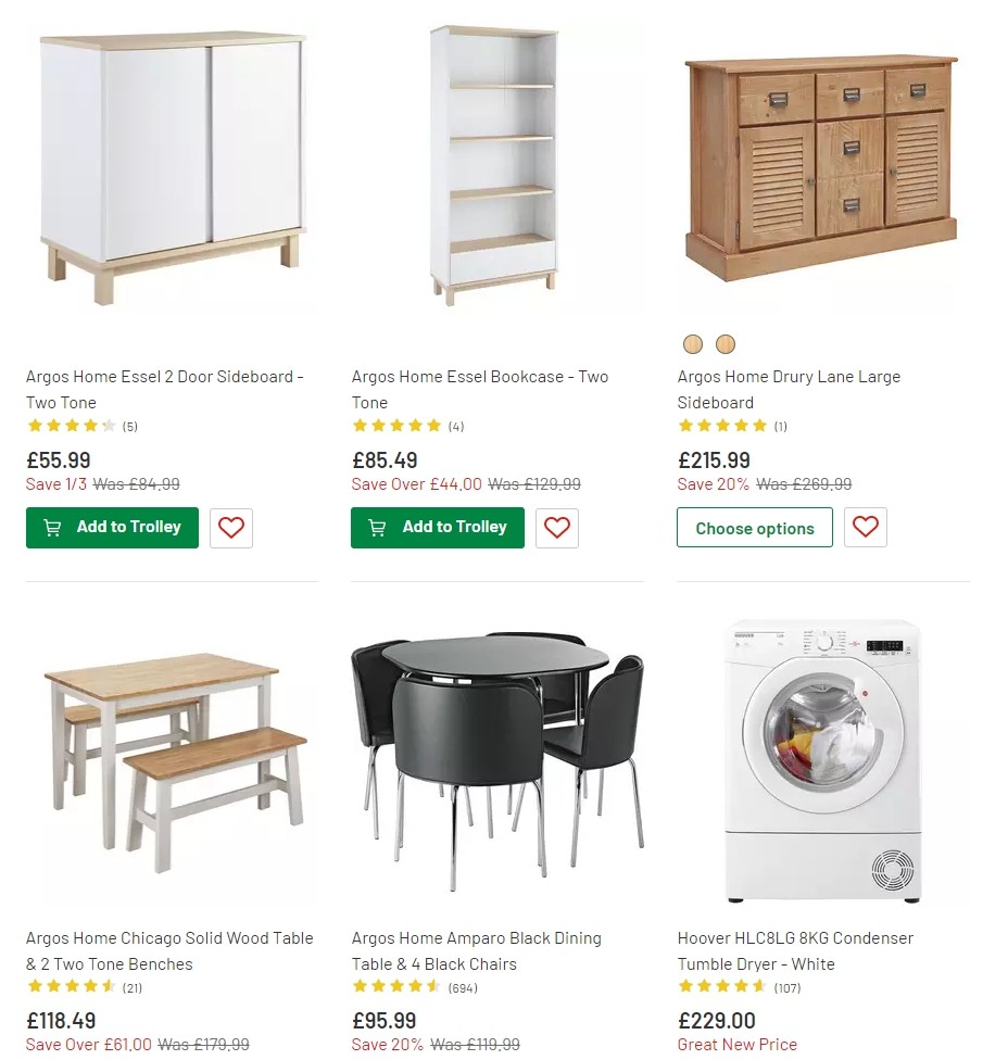 Argos Offers from 27 August