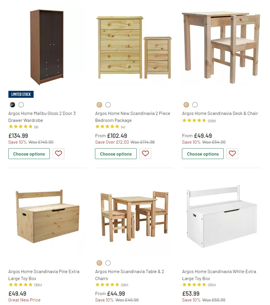 Argos Offers from 3 September