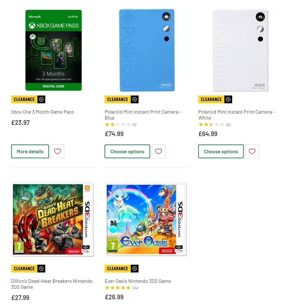 Argos Offers from 8 October