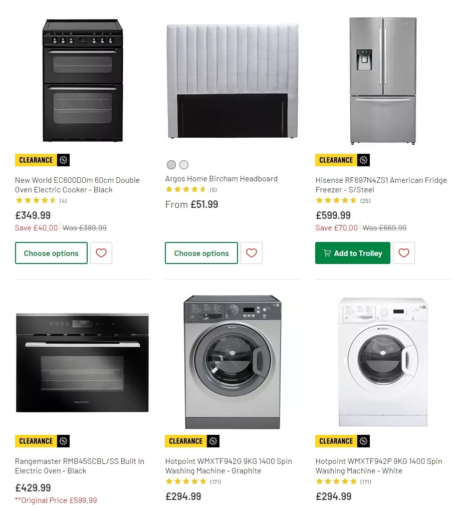 Argos Offers from 8 October