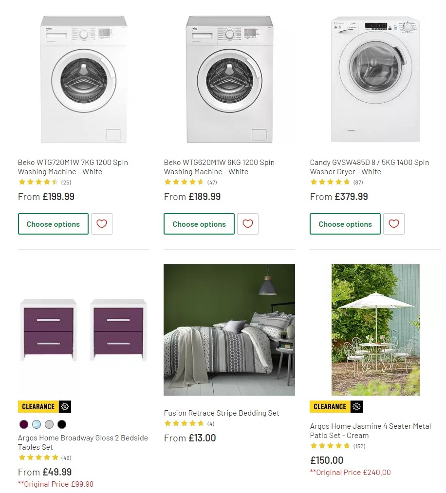 Argos Offers from 8 October