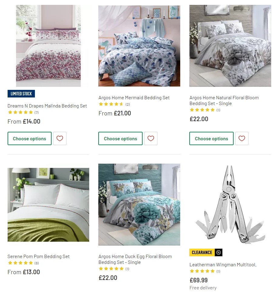 Argos Offers from 8 October