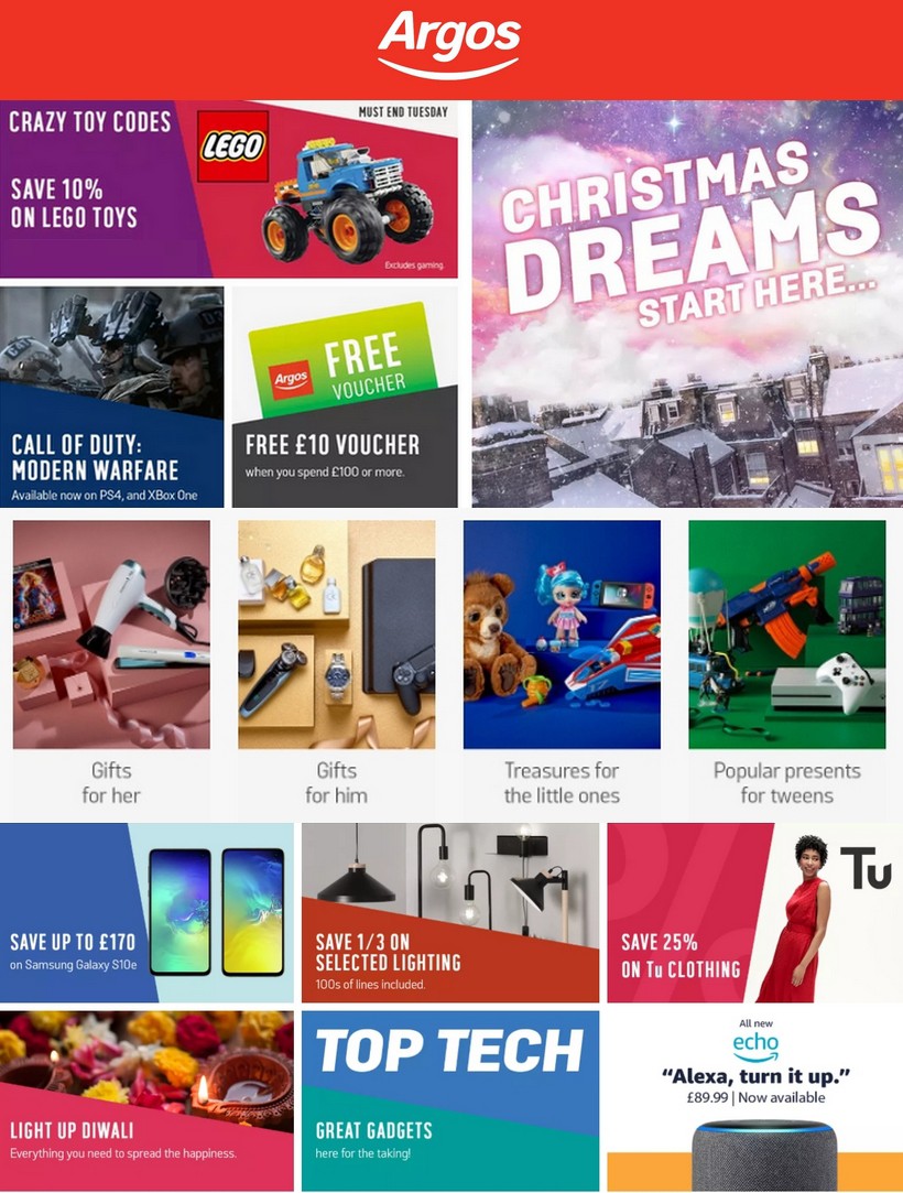 Argos Offers from 29 October