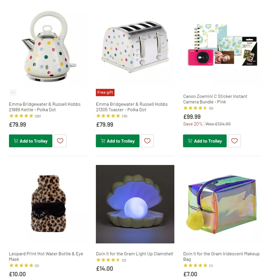 Argos Offers from 29 October