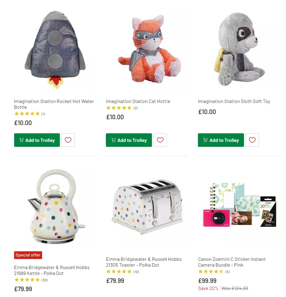 Argos Offers from 5 November