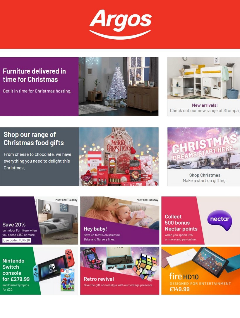 Argos Offers from 12 November