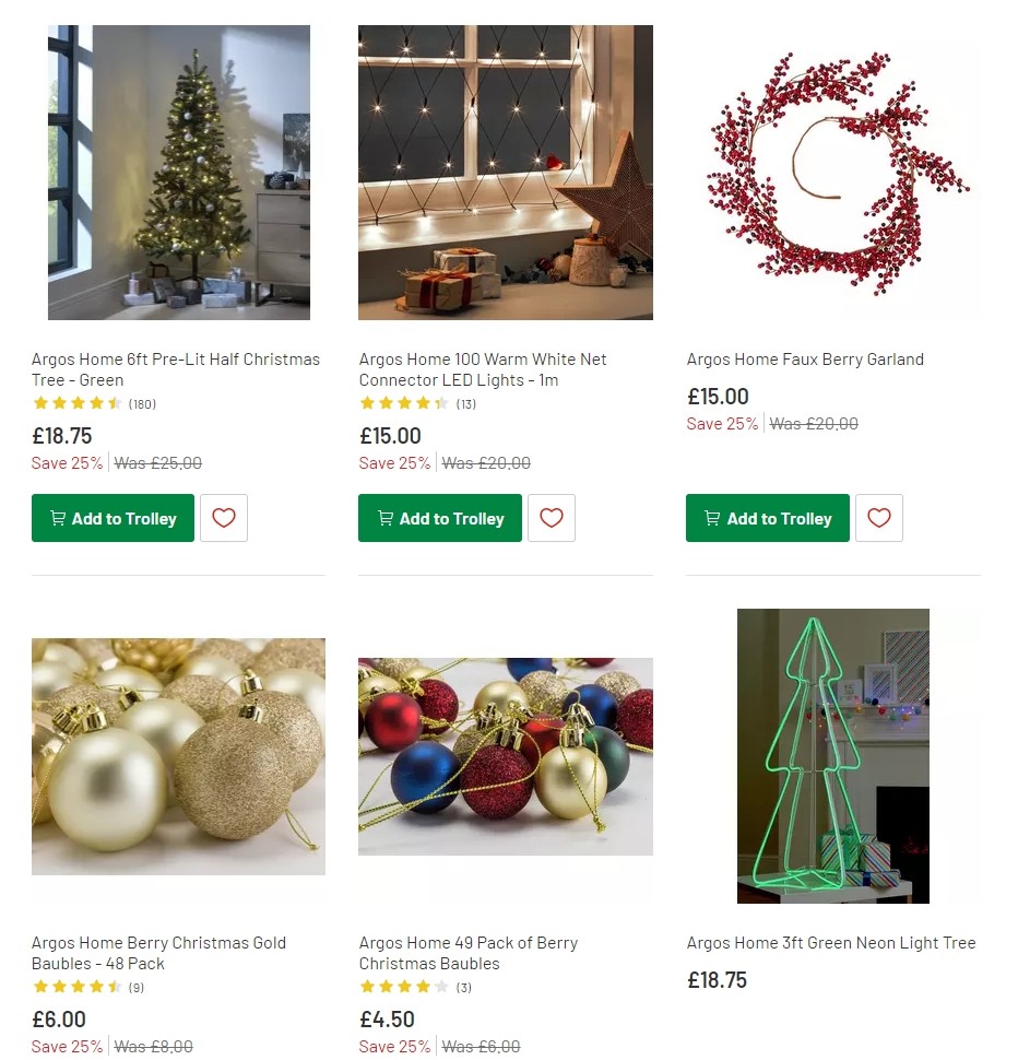 Argos Offers from 3 December