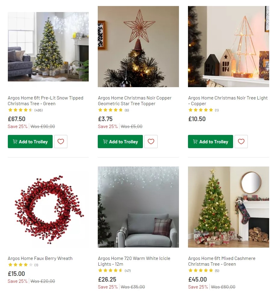 Argos Offers from 3 December