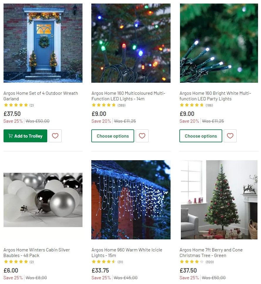 Argos Offers from 3 December