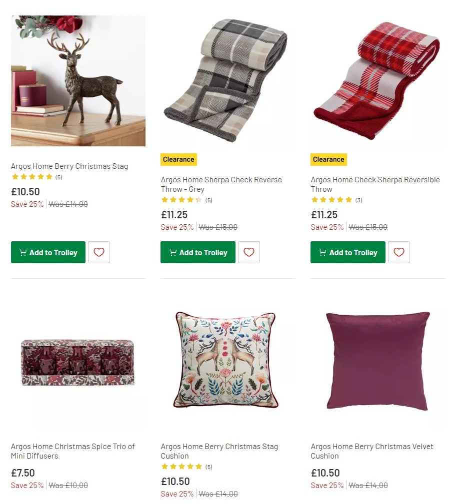 Argos Offers from 3 December