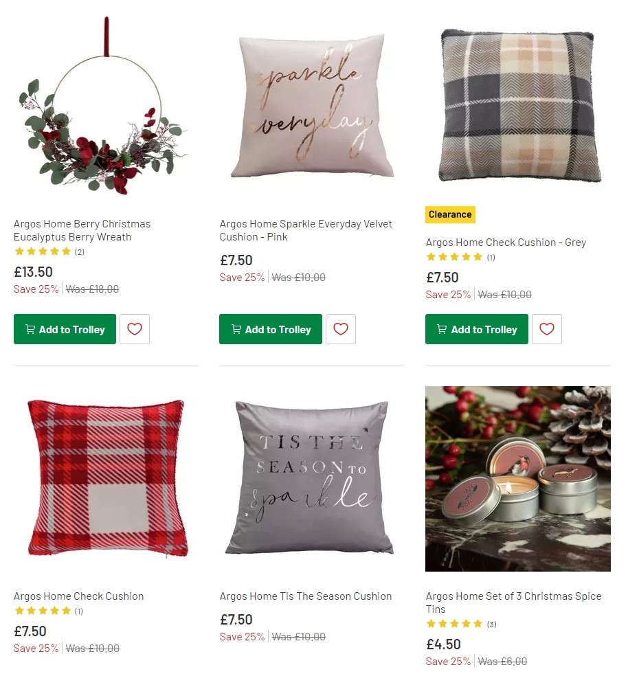 Argos Offers from 3 December