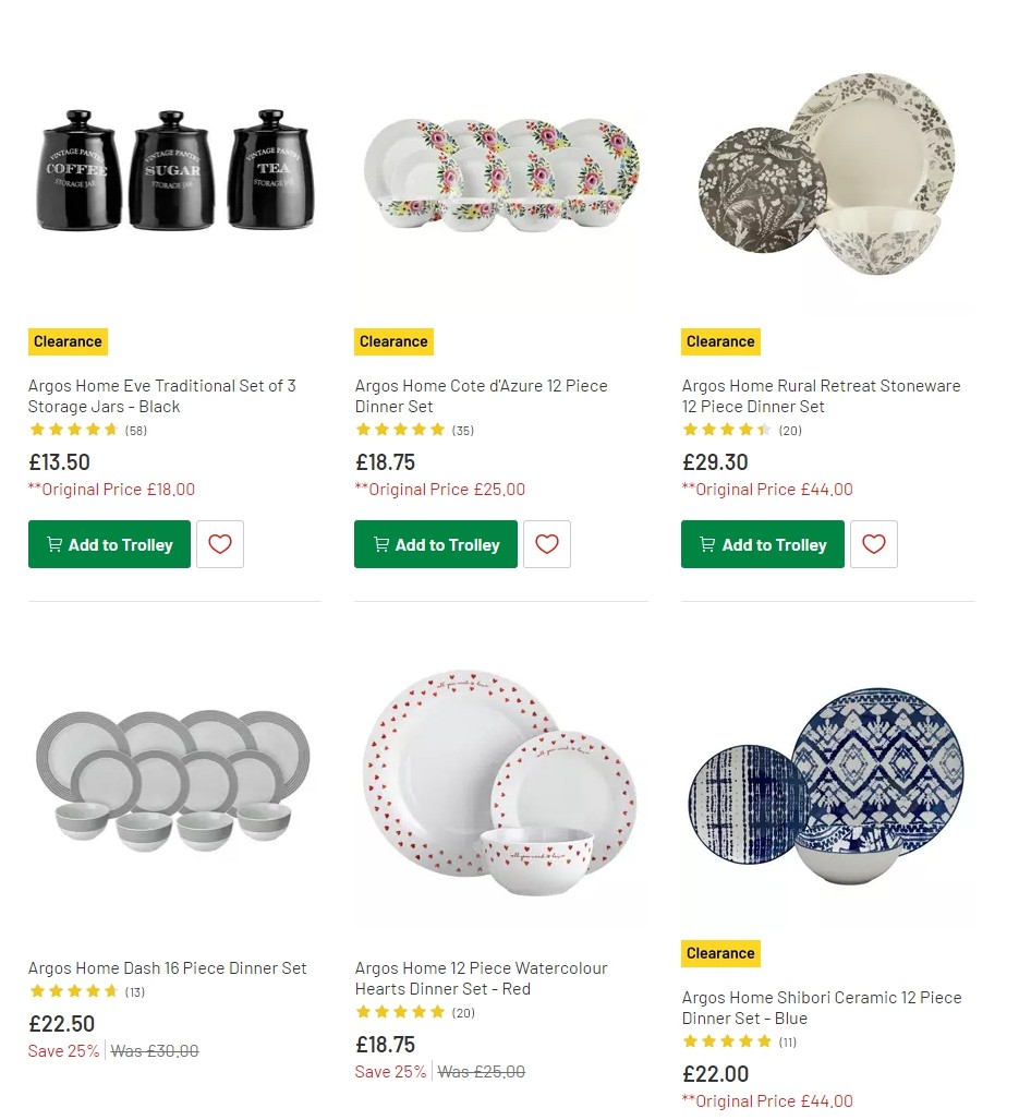 Argos Offers from 14 January