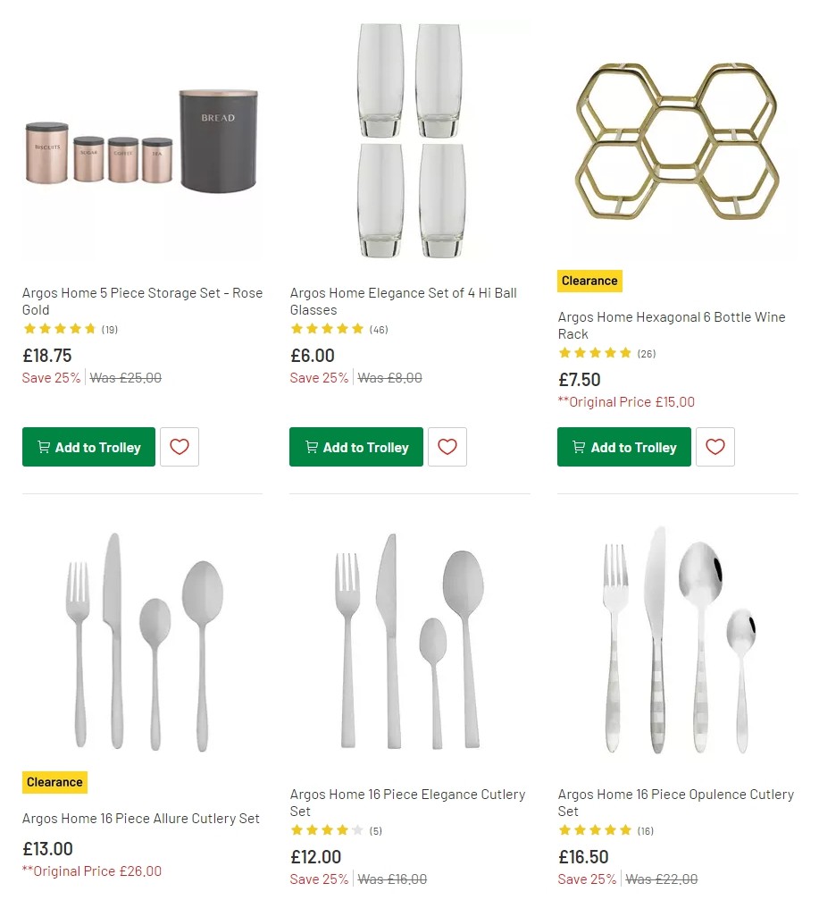 Argos Offers from 14 January