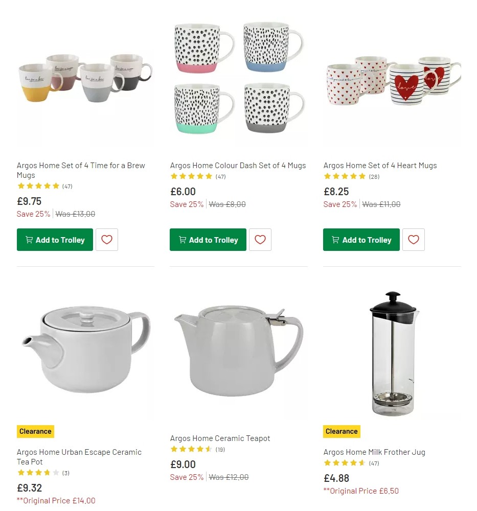 Argos Offers from 14 January