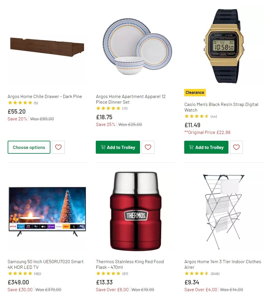 Argos Offers from 14 January