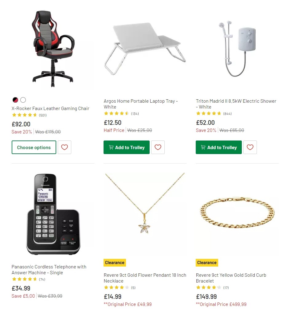 Argos Offers from 21 January