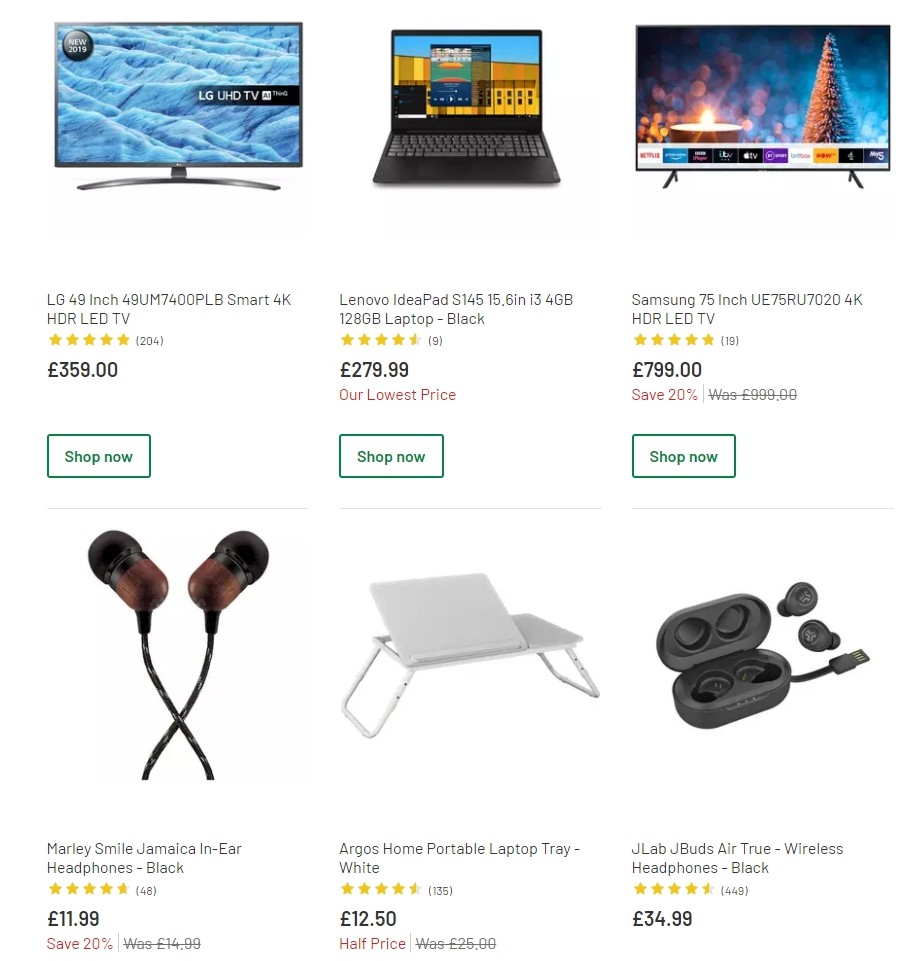 Argos Offers from 21 January