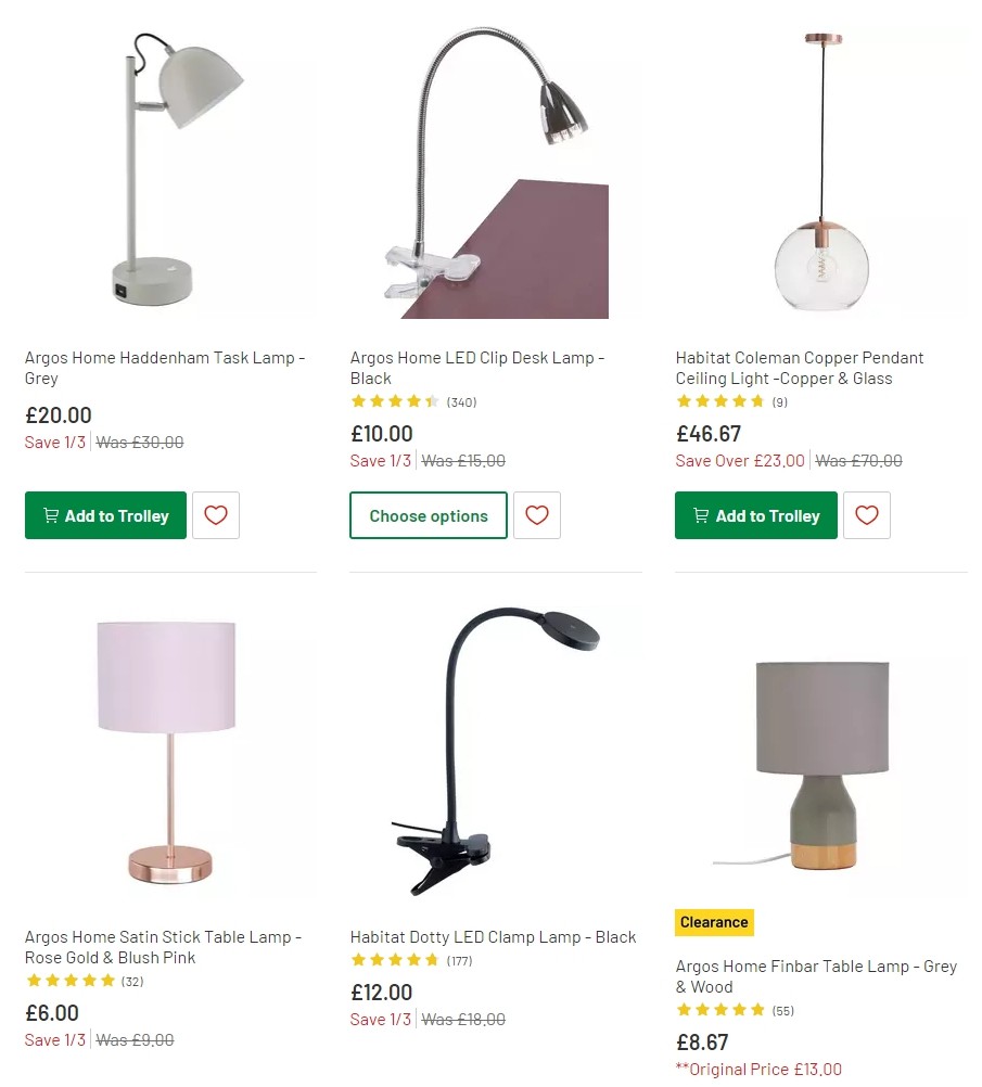 Argos Offers from 21 January