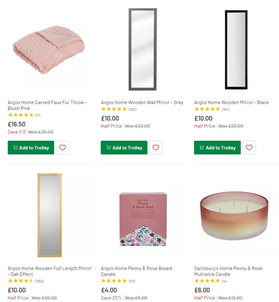 Argos Offers from 21 January