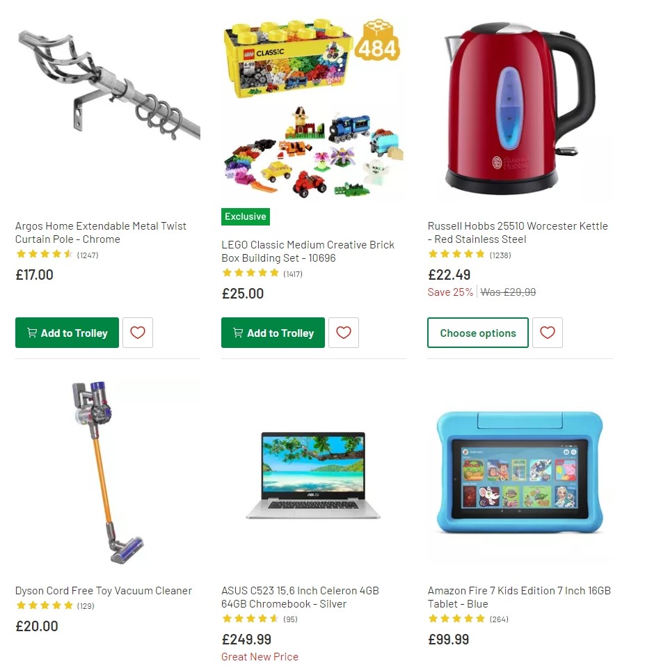 Argos Offers from 25 February