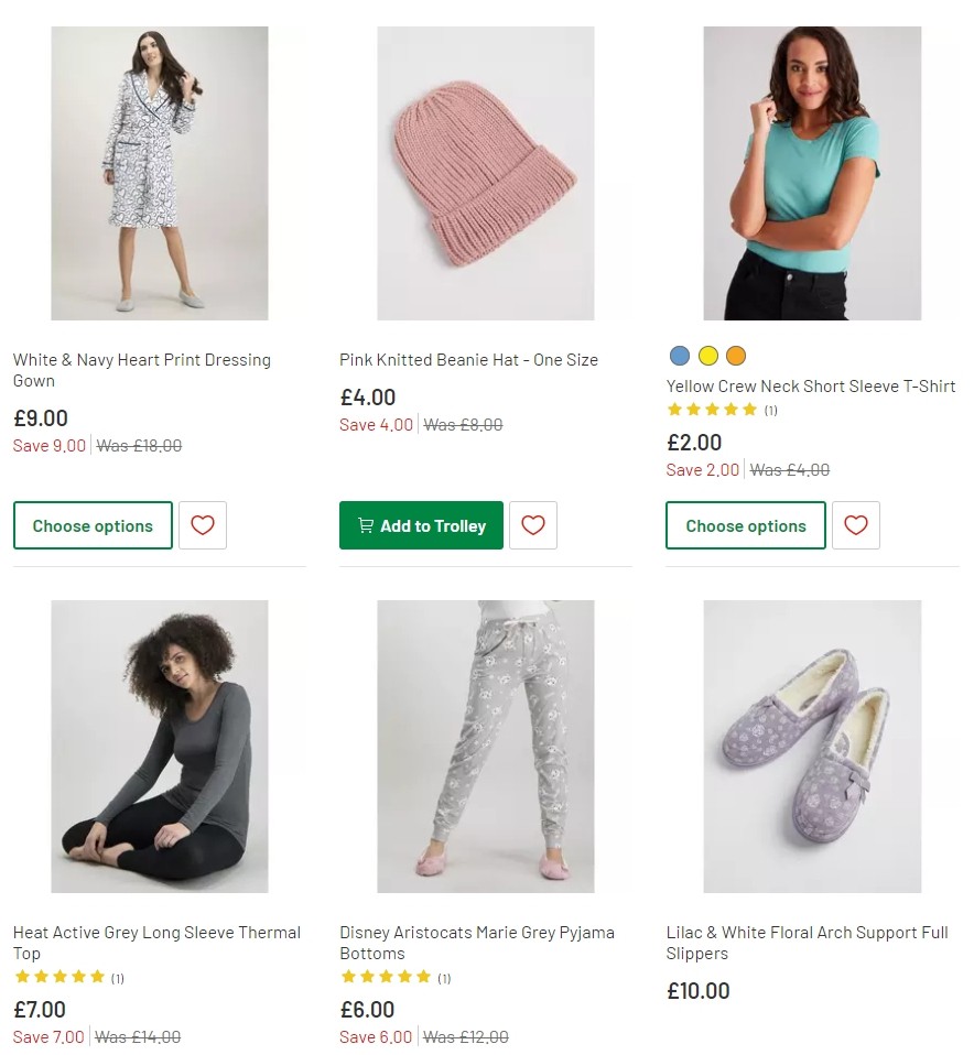 Argos Tu Clothing Sale Offers from 19 February