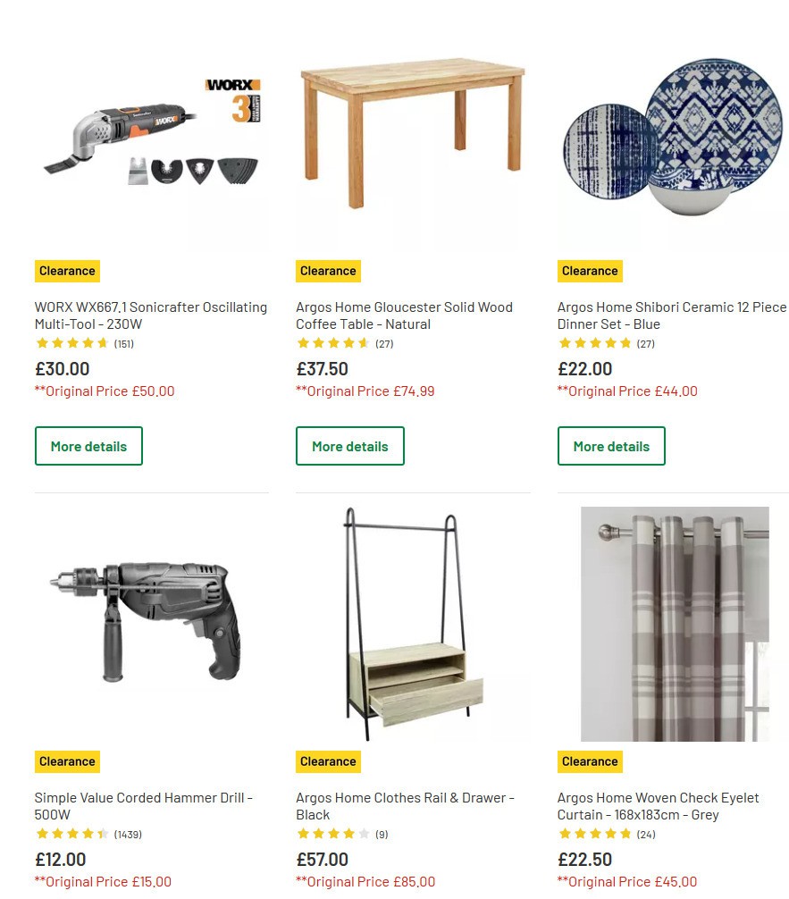 Argos Offers from 10 March